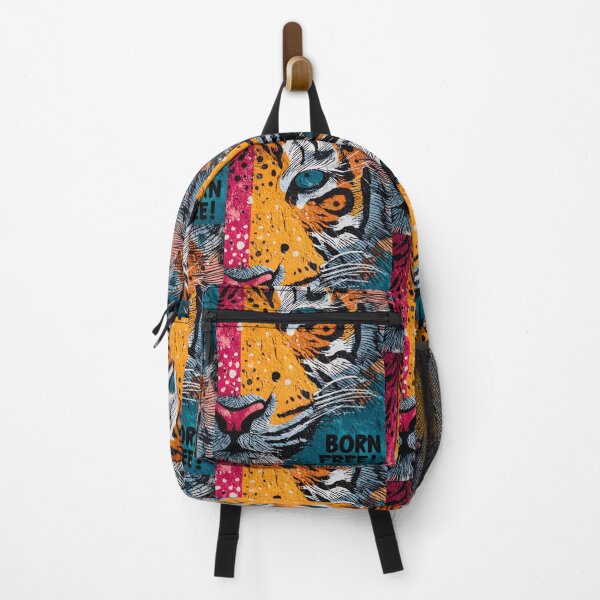 Item preview, Campaign For Wildlife Freedom with a Vibrant Tiger Mural in Bold Patterns and Dynamic Colors designed and sold by OlfactoART Studio.