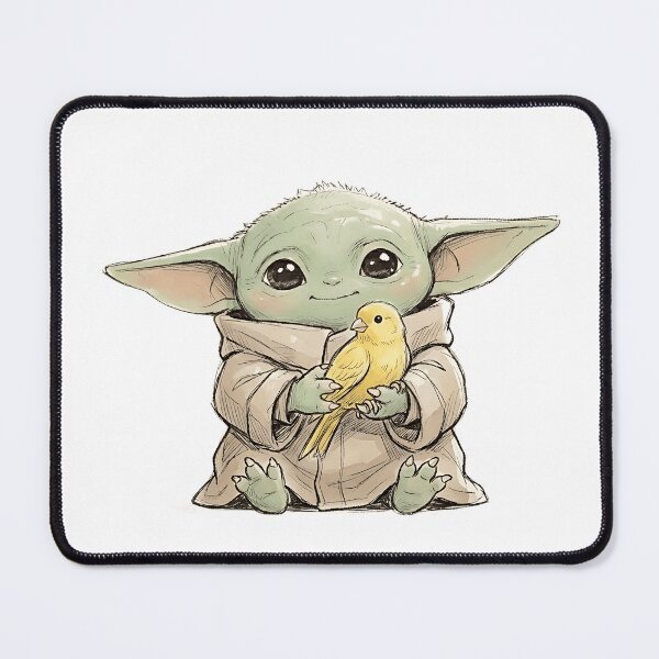Item preview, BABY YODA WITH CANARY designed and sold by LIS AND MELIVERSO.