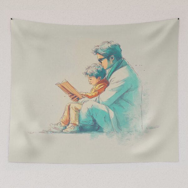 Item preview, Father Son Bonding Time designed and sold by bubblyrainbow.