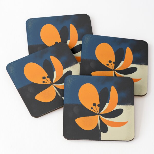 Item preview, Vibrant Orange Floral Abstraction designed and sold by joycrysstudio.