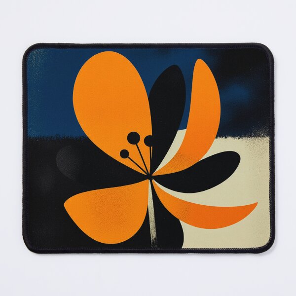 Item preview, Vibrant Orange Floral Abstraction designed and sold by joycrysstudio.