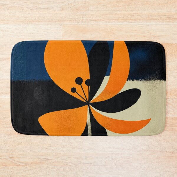 Item preview, Vibrant Orange Floral Abstraction designed and sold by joycrysstudio.