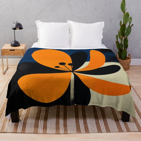 Item preview, Vibrant Orange Floral Abstraction designed and sold by joycrysstudio.