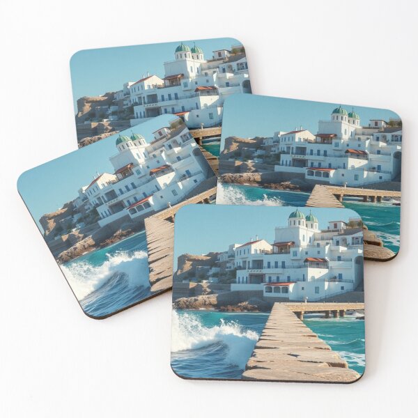 Item preview, White Greek Architecture by Crashing Turquoise Waves designed and sold by Vida e Arte.