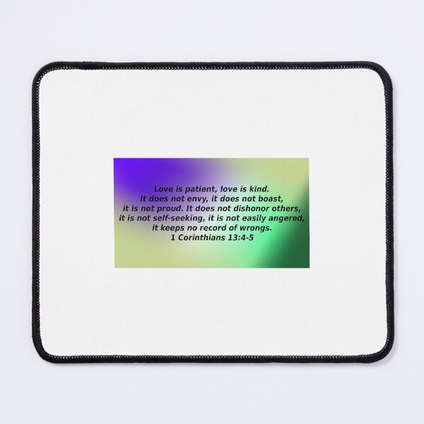 Item preview, 1 Corinthians 13:4-5 designed and sold by McFleur's Lens.