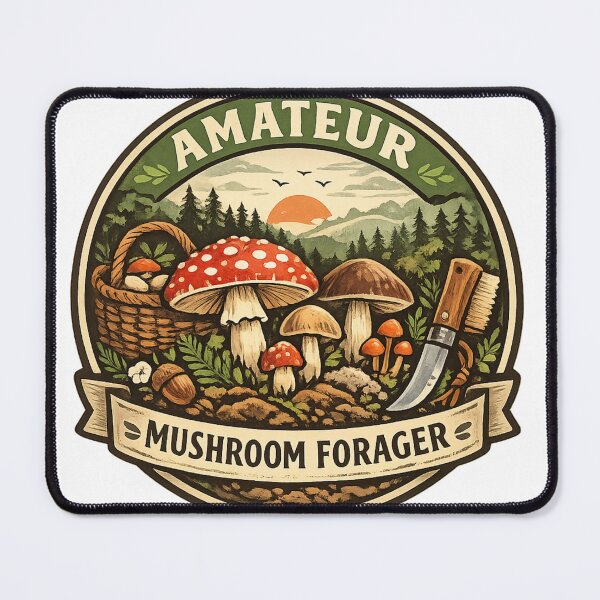 Item preview, Amateur Mushroom Forager designed and sold by Robot Casual.