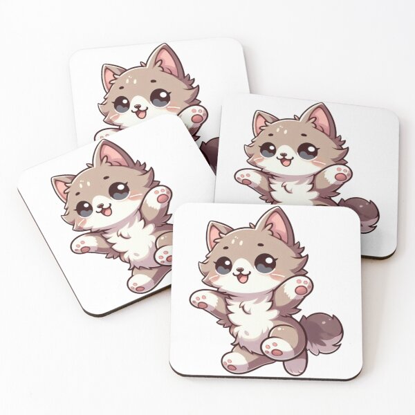 Item preview, Cute Kawaii Jumping Kitten cartoon designed and sold by carestazafeli.