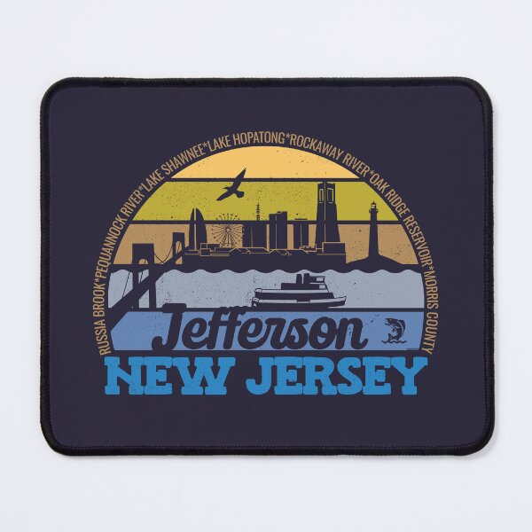Item preview, Jefferson New Jersey Sunset Retro Vintage Local Pride Logo designed and sold by CRHPOD20.