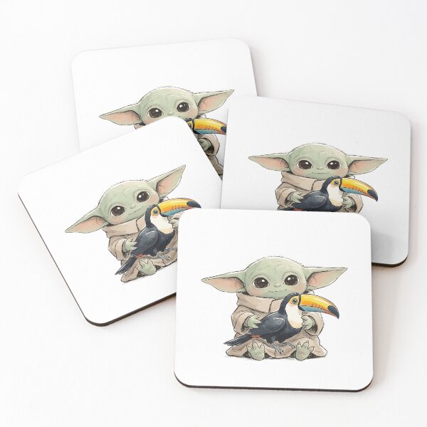 Item preview, BABY YODA WITH TOUCAN designed and sold by LIS AND MELIVERSO.