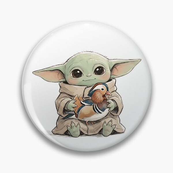 Item preview, BABY YODA WITH MANDARIN DUCK designed and sold by LIS AND MELIVERSO.
