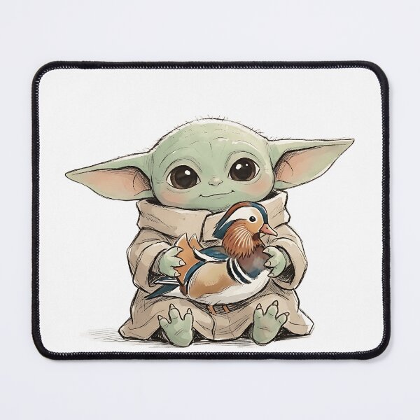 Item preview, BABY YODA WITH MANDARIN DUCK designed and sold by LIS AND MELIVERSO.
