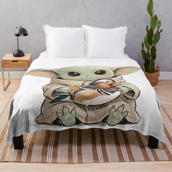 Item preview, BABY YODA WITH MANDARIN DUCK designed and sold by LIS AND MELIVERSO.