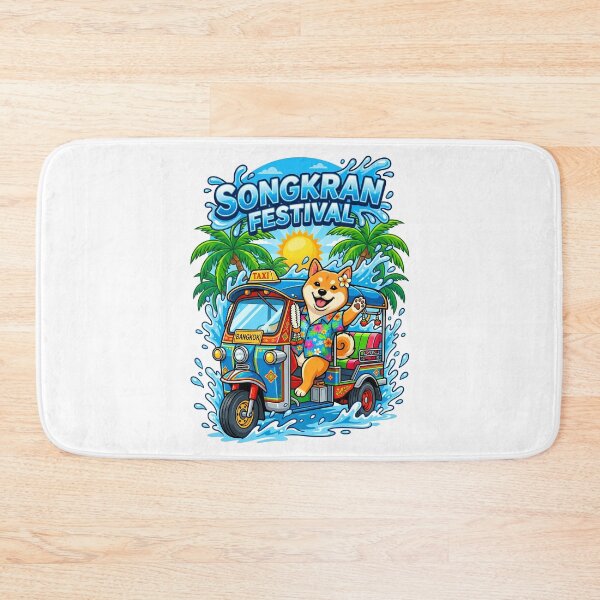 Item preview, Cool Shiba Inu Thai Floral Shirt Tuk Tuk Songkran designed and sold by Tong4130.