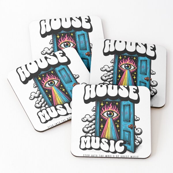 Item preview, HOUSE MUSIC  - Rainbow Eye (Black) designed and sold by Discothreadz.