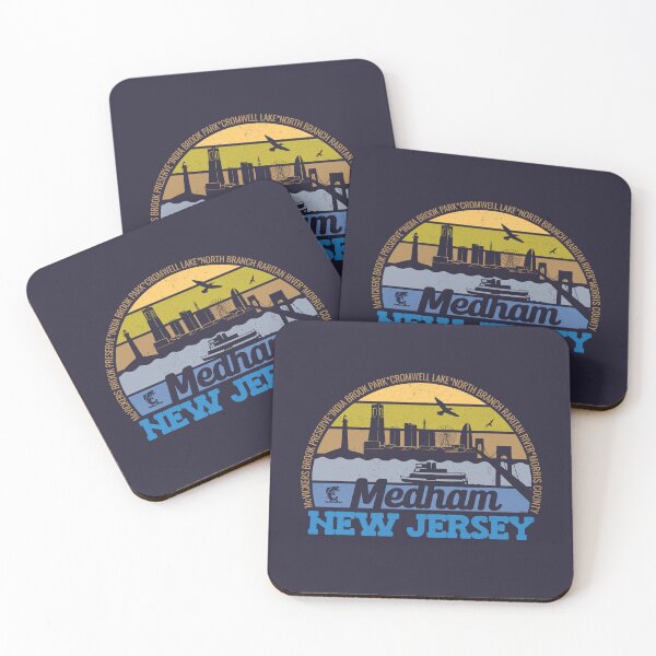 Artikelvorschau, Mendham New Jersey Sunset Retro Vintage Lokalstolz Logo entworfen und verkauft von CRHPOD20.