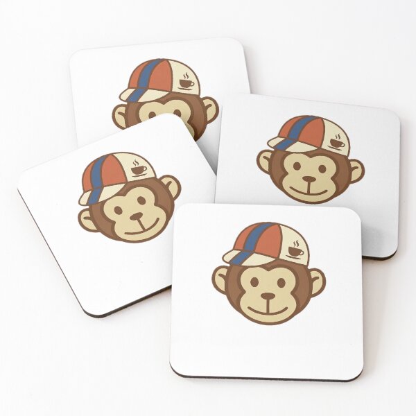 Item preview, Retro Cycling Monkey Face – Coffee Ride Icon Cartoon designed and sold by MyMonkeyMerch.