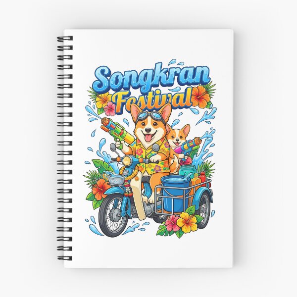 Item preview, Corgi Riding Vintage Motorcycle Water Gun Songkran Celebration designed and sold by Tong4130.