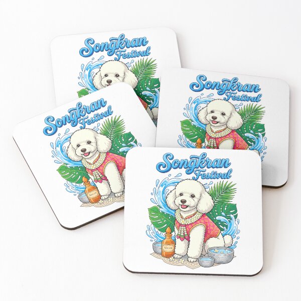 Item preview, Poodle With Flower Garland Thai Perfume Songkran Design designed and sold by Tong4130.
