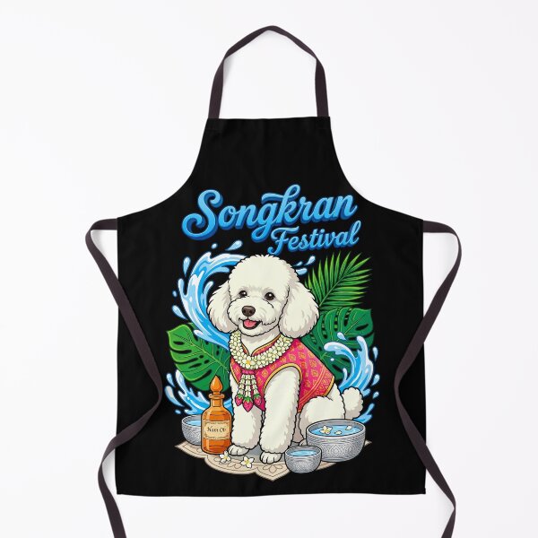 Item preview, Poodle With Flower Garland Thai Perfume Songkran Design designed and sold by Tong4130.