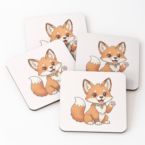 Item preview, Cute Kawaii Fox Waving designed and sold by naragon4289.