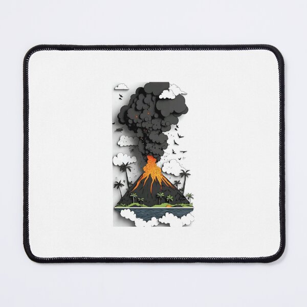Item preview, Volcanic Eruption Illustration Tropical Island Art designed and sold by Desain13.