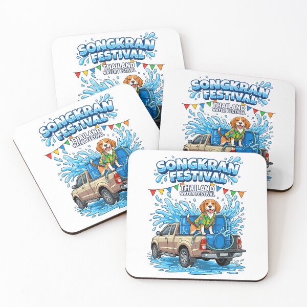 Item preview, Beagle On Pickup Truck Water Battle Songkran Festival designed and sold by Tong4130.