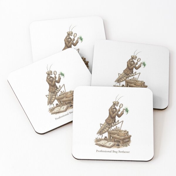 Item preview, Professional Bug Botherer - Vintage Entomologist Mantis designed and sold by HiruK.
