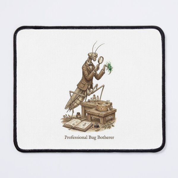 Item preview, Professional Bug Botherer - Vintage Entomologist Mantis designed and sold by HiruK.