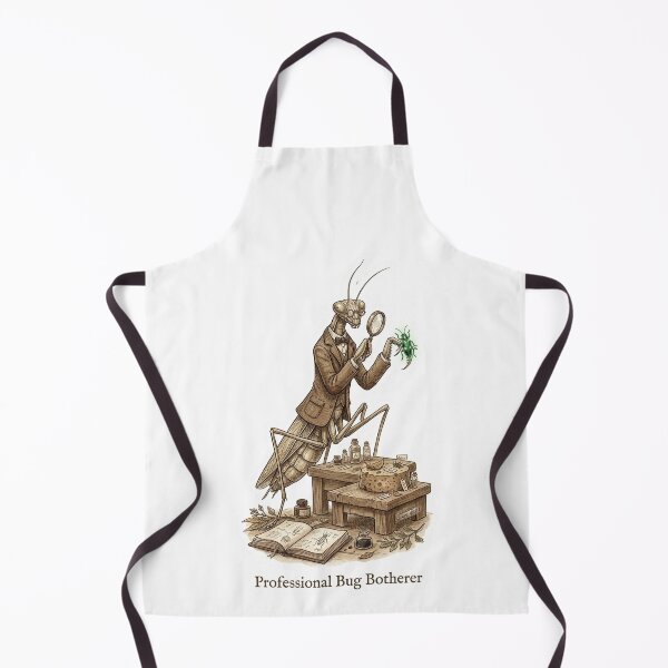 Item preview, Professional Bug Botherer - Vintage Entomologist Mantis designed and sold by HiruK.