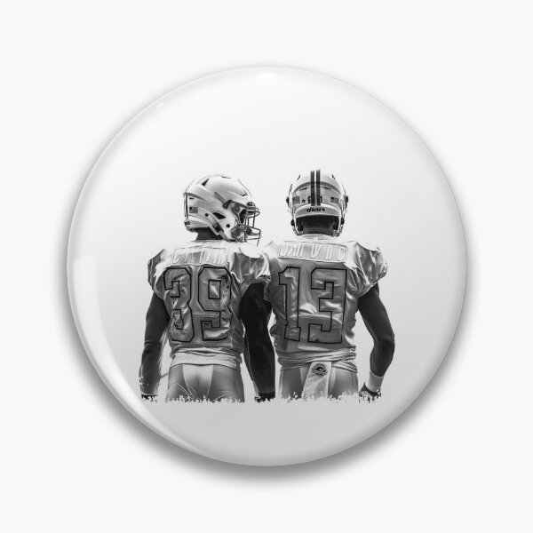 Item preview, American Football Teammates Back View Black and White Sports Illustration designed and sold by inkoutninja.
