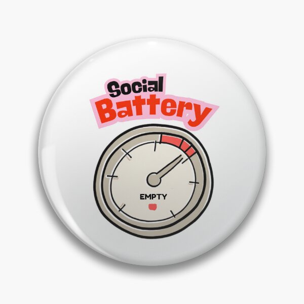 Item preview, Social Battery Low | Funny Introvert Energy Meter  designed and sold by LightPrints.