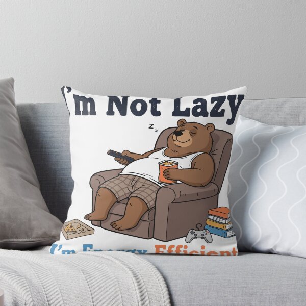 Item preview, Energy Efficient Bear Funny Lazy Couch Potato designed and sold by Snout & Shout..
