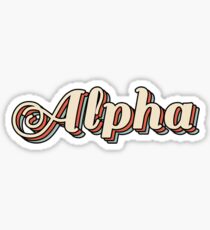 Alpha retro sticker Sticker