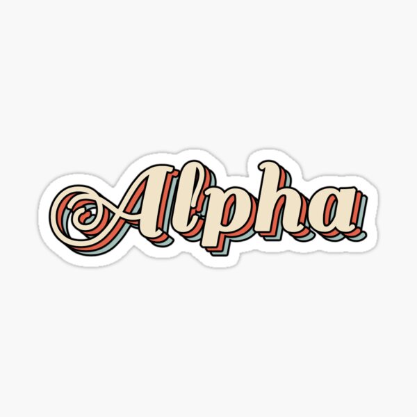 Alpha retro sticker Sticker