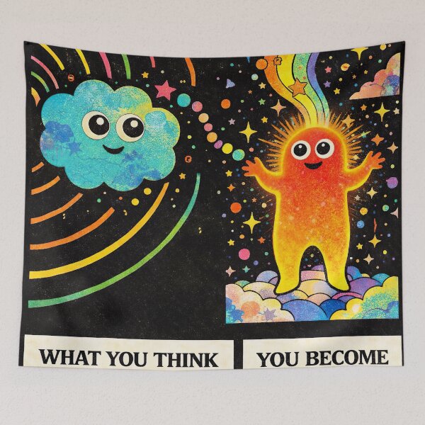 Item preview, What You Think You Become – Psychedelic Manifestation Mindset Art designed and sold by Dominik1994.