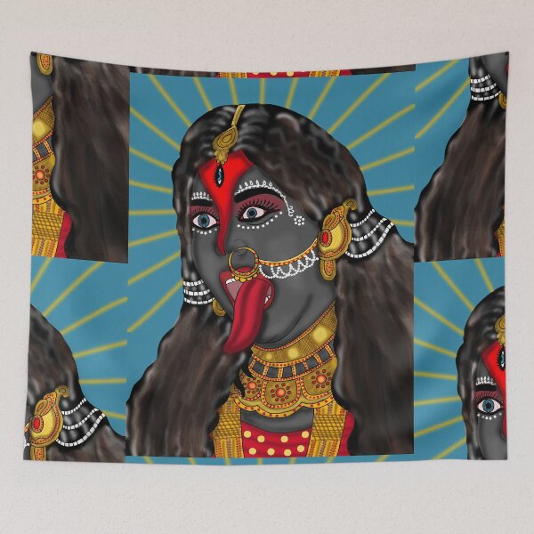 Item preview, Kali Maa Spiritual Design – Sacred Hindu Goddess Illustration designed and sold by Harshit_Digital_Arts.
