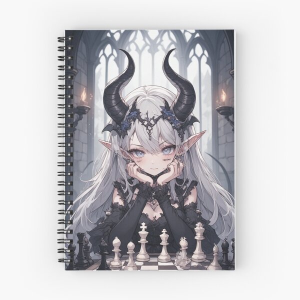 Item preview, Gothic demon girl playing chess designed and sold by ArtsJulian.