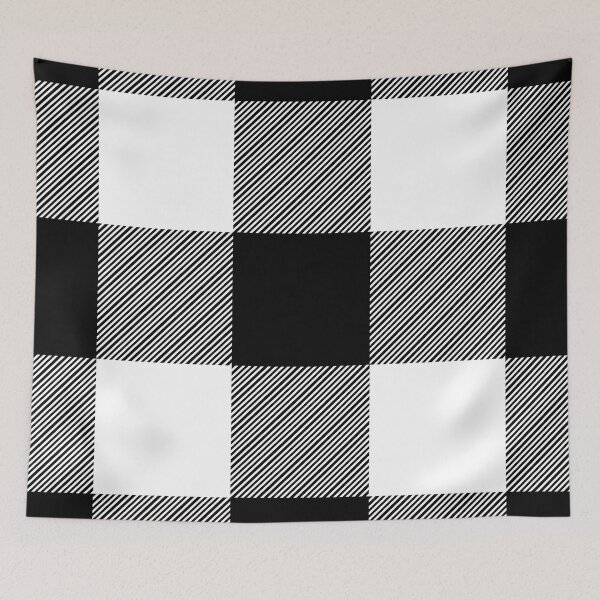 Item preview, Black and White Buffalo Check Seamless Pattern with Diagonal Stripes designed and sold by Maya75.