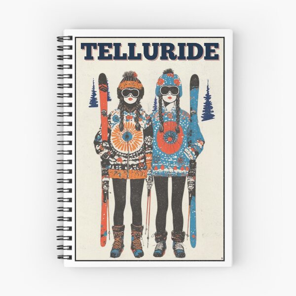 Item preview, Retro Folk Art Telluride Boho Ski Girls | Winter Sports Series designed and sold by SHELOPS.