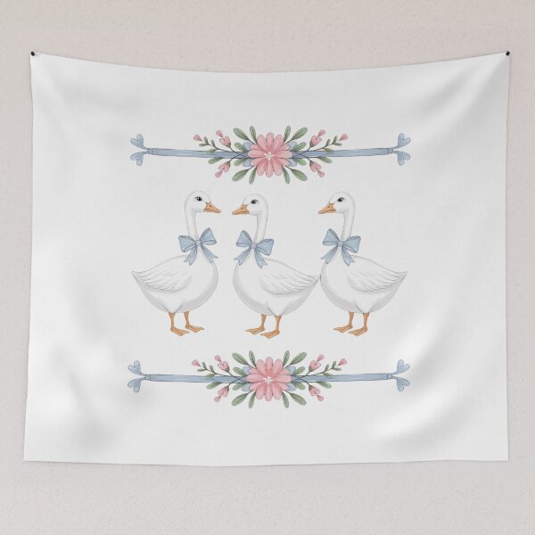 Item preview, Vintage Blue Ribbon Goose with Hearts designed and sold by Lbeck1869.