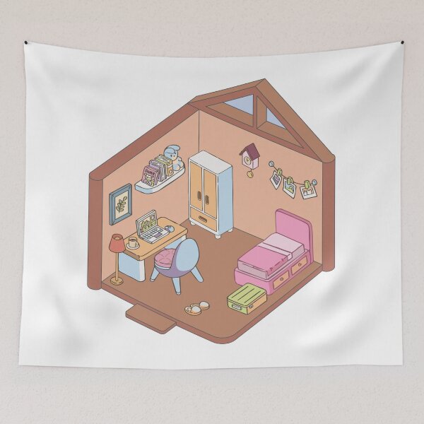 Item preview, dollhouse room pastel designed and sold by retrocreations|.
