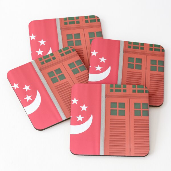 Item preview, Singapore Flag & Peranakan Shutters designed and sold by Micki Selvitella.