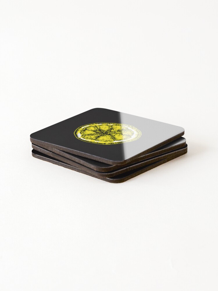 Thumbnail 4 of 5, Coasters (Set of 4), Stone Roses Merch The Stone Roses Lemon Ringer designed and sold by Briggs56.
