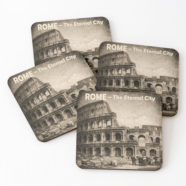 Item preview, Rome Italy Vintage Travel Poster – Colosseum Eternal City Ancient Rome Retro Art designed and sold by Globalcitytees.