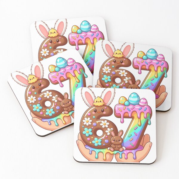 Item preview, Cute Kawaii Easter 67 Bunny & Chick Candy Numbers designed and sold by PixelVibe782.