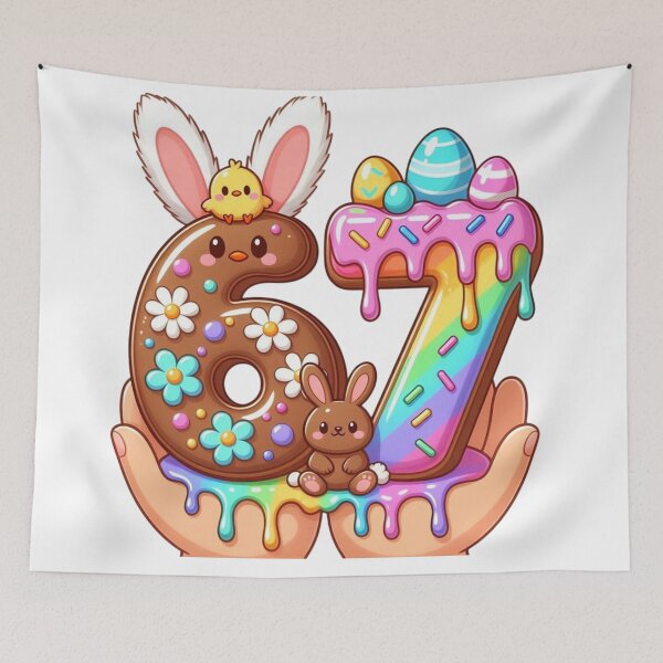 Item preview, Cute Kawaii Easter 67 Bunny & Chick Candy Numbers designed and sold by PixelVibe782.