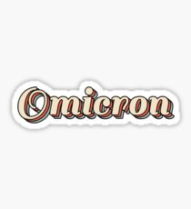 Omicron retro sticker Sticker