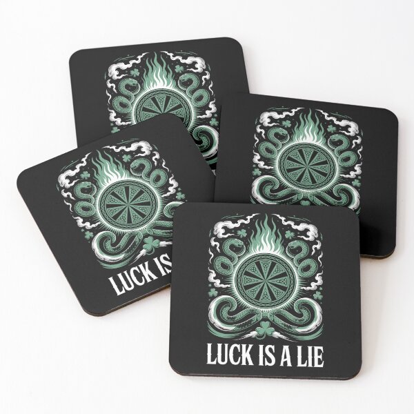 Item preview, Luck Is A Lie – Twin Serpent Celtic Triquetra Wheel Green Flame St. Patrick's Day designed and sold by DarylWelsh2024.