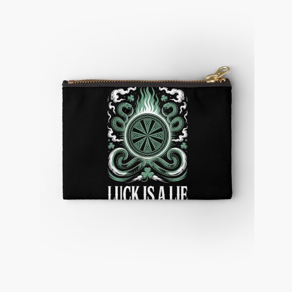 Item preview, Luck Is A Lie – Twin Serpent Celtic Triquetra Wheel Green Flame St. Patrick's Day designed and sold by DarylWelsh2024.