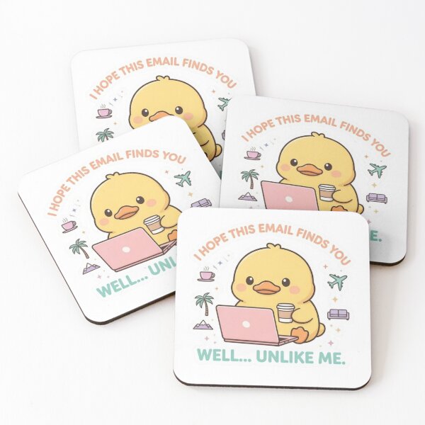 Item preview, I Hope This Email Finds You Well Unlike Me Funny Duck Office Sticker designed and sold by ZYNORAworld.
